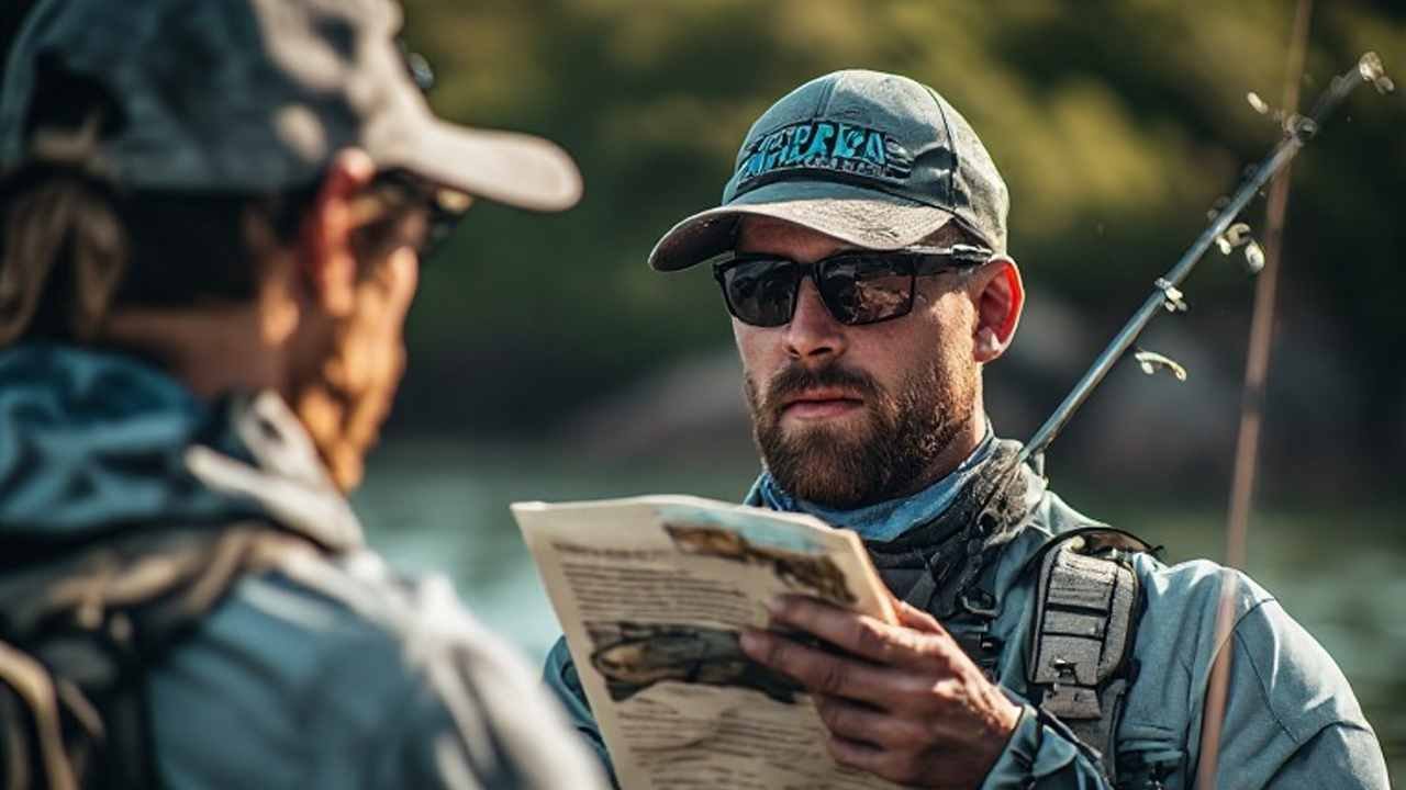 Florida fishing license guide featuring an angler preparing for a Florida fishing trip